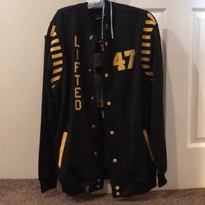 Black lifted first class jacket